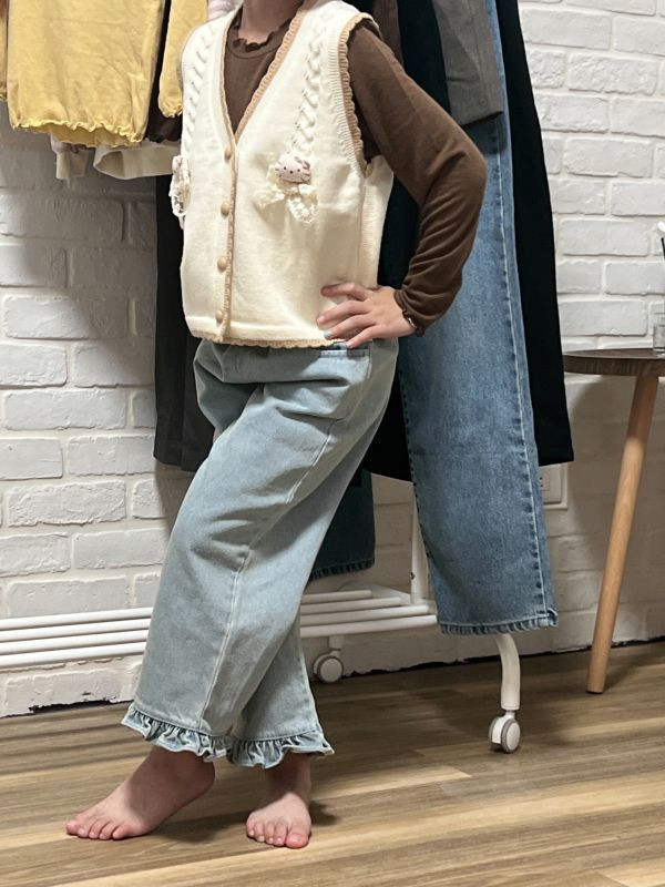 甜漾荷葉邊系列褲 