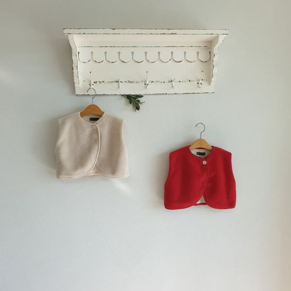 圓弧厚絨背心(2色) 