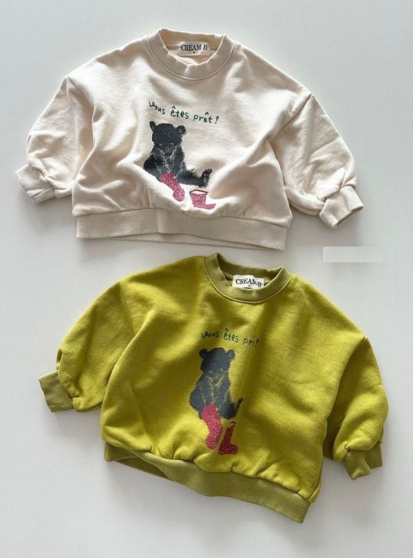 兒童法文小熊上衣(2色) 