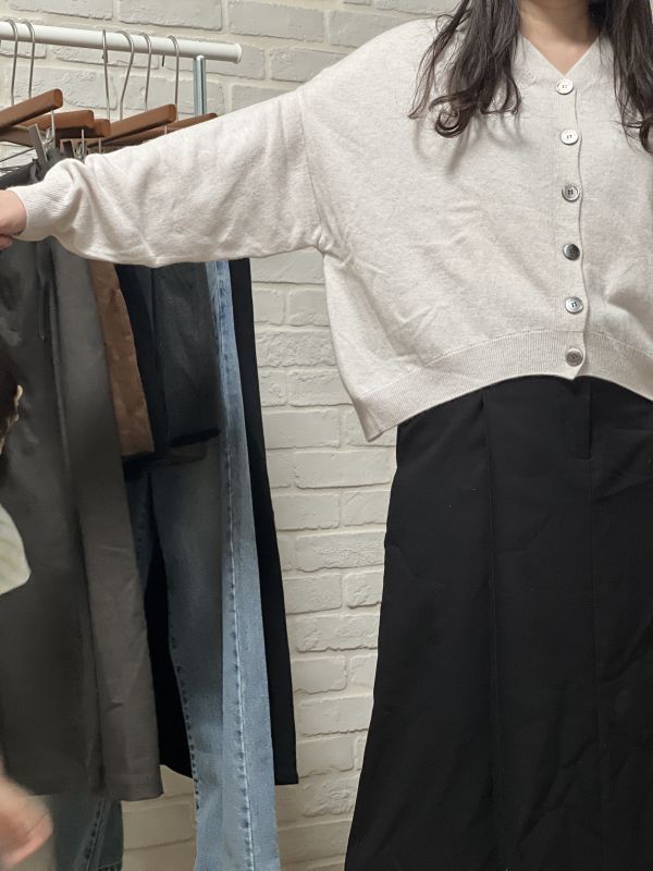 都會俐落長版西裝裙 