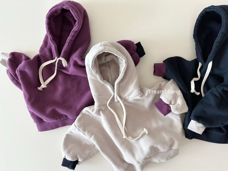 雙配色厚棉連帽上衣 