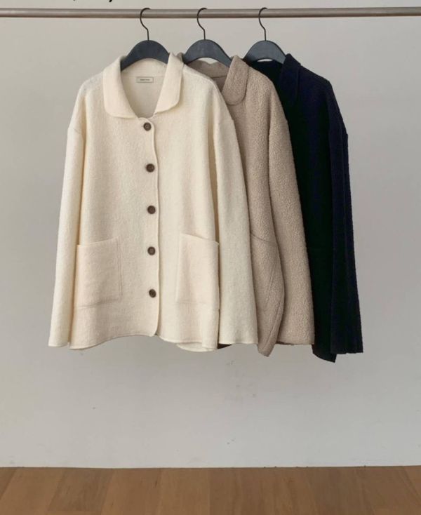 柔觸羊毛開襟外衣 