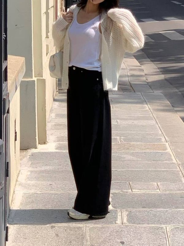 韓系柔軟羊毛混紡背心 