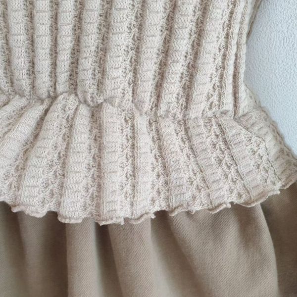 針織拼接洋裝（2色） 