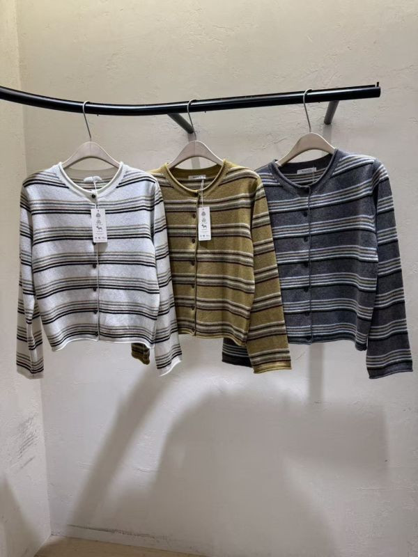 復古條紋針織上衣 