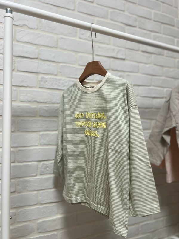 正韓條紋文青長袖上衣 正韓,上衣,文青風,童裝