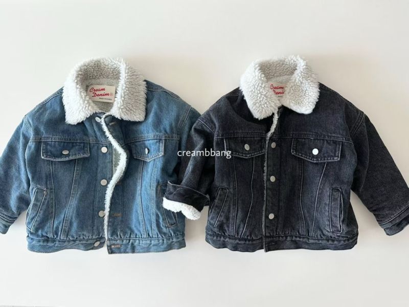 加絨牛仔外套 