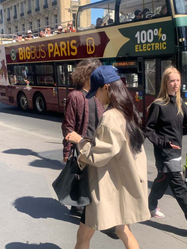 雙色領棉質風衣外套 