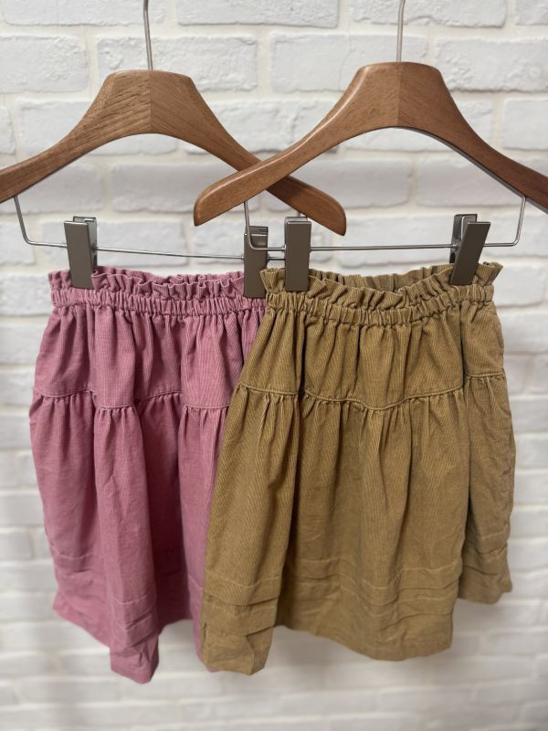 暖調燈芯絨層次裙 