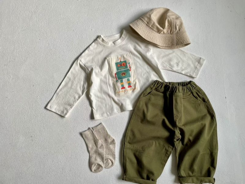 機器人插畫長袖T 