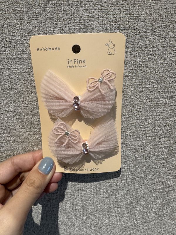 NYUNYU 格紋布面髮夾組（2入） 正韓,真皮,單肩包