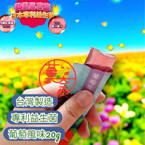 優質MIT 台灣製造外銷款 專利戊糖乳桿菌YM2-2益生菌 日本專利益生菌果凍風味水果四款 兒童益生菌