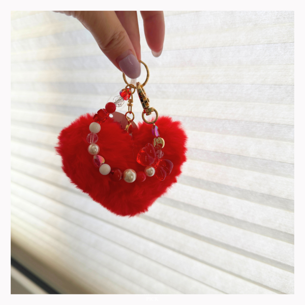 Curly Collection絨毛愛心吊飾|日本 