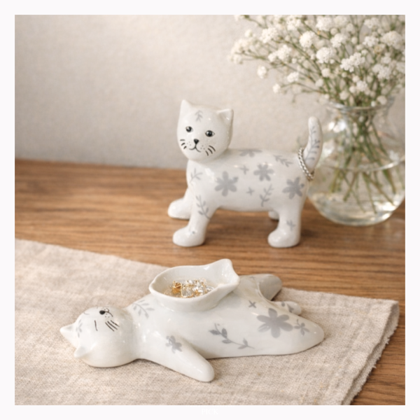 Zappy慵懶貓咪香盤收納擺飾|日本 