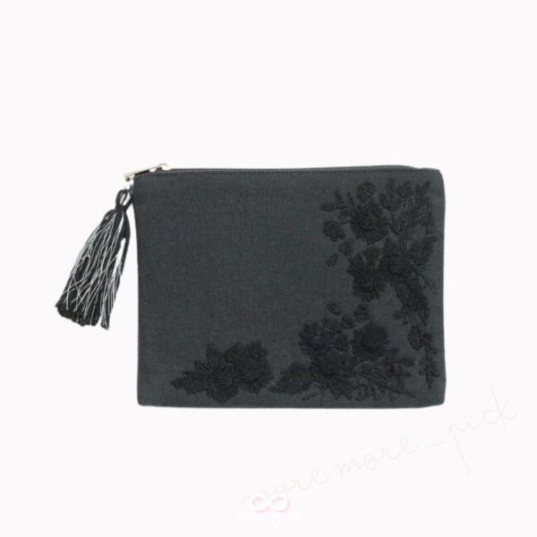 artipur Cottage扁平收納袋·單色刺繡｜日本 