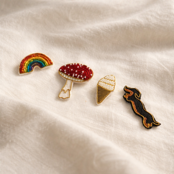 artipur Cottage 刺繡別針｜日本 