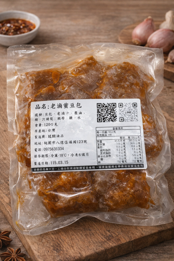 老滷蜜豆包 老滷蜜豆包,滷豆包,古早味滷味,配飯小菜,冷凍滷味,冠顗油飯,宅配