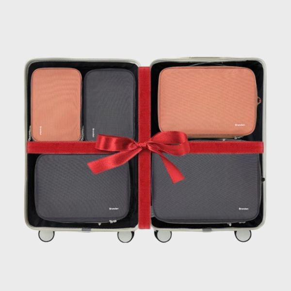 【韓國Branden】二代 超抗壓旅行壓縮袋「粉色混色」 S+S+M+M+L 五件組 壓縮收納袋 壓縮袋 收納袋 旅行收納袋 