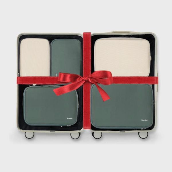 【韓國Branden】二代 超抗壓旅行壓縮袋「奶茶混色」S+S+M+M+L 五件組 壓縮收納袋 壓縮袋 收納袋 旅行收納袋 