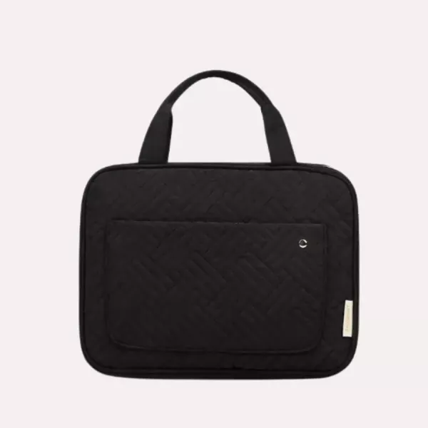 【美國Bagsmart】掛式防水化妝包 洗漱包 盥洗包 防水材質 多隔層 束帶固定 透明拉鍊隔層 化妝品隔層 