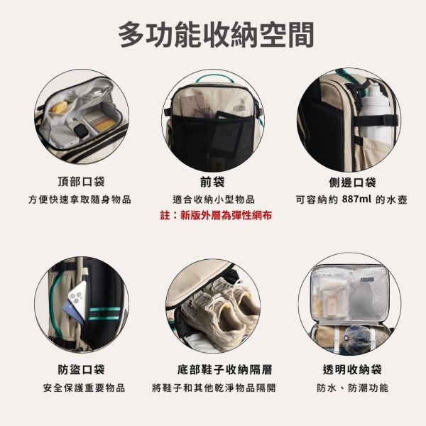 【美國Bagsmart】專業旅人後背包 40L 登機包 登山背包 避難背包 地震包 防災包 避難包 