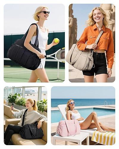 【美國Bagsmart】輕量蓬鬆行李袋 23L 托特包 出差通勤 工作包 防潑水材質 購物袋 出國登機 