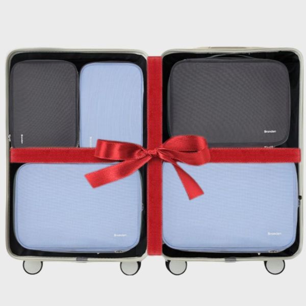 【韓國Branden】二代 超抗壓旅行壓縮袋「黑色混色」S+S+M+M+L 五件組 壓縮收納袋 壓縮袋 收納袋 旅行收納袋 