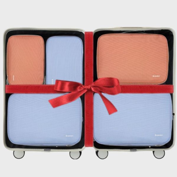 【韓國Branden】二代 超抗壓旅行壓縮袋「粉色混色」 S+S+M+M+L 五件組 壓縮收納袋 壓縮袋 收納袋 旅行收納袋 