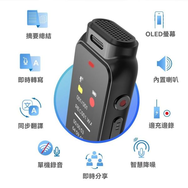 【PHILIPS飛利浦】二代智能錄音翻譯筆 VTR5010Pro 