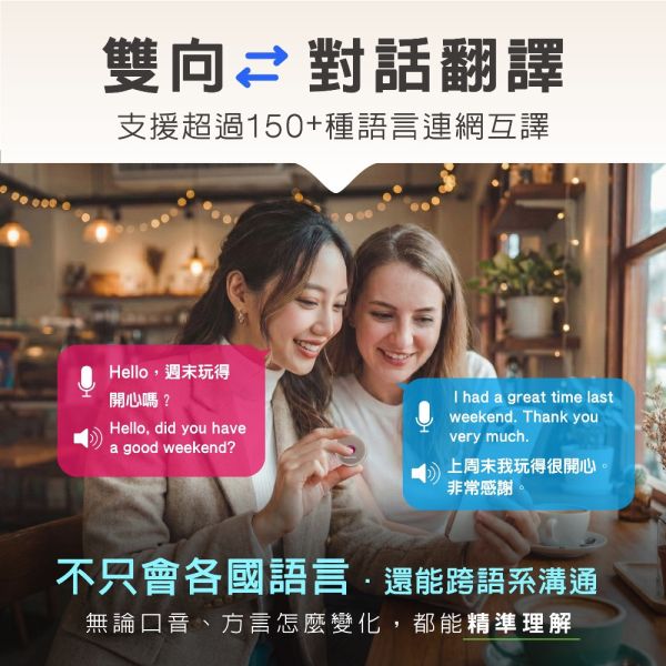 【Wonder旺德】離線翻譯機 快點翻譯機 AI翻譯 快點即時翻譯 即時翻譯機 語音翻譯 拍照翻譯 WM-T68W 離線翻譯機
快點翻譯機
旅遊翻譯機
翻譯機
即時翻譯機
AI翻譯機