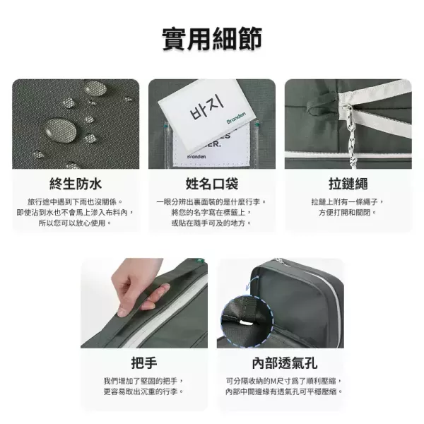 【韓國Branden】二代 超抗壓旅行壓縮袋 S+M+M+L 四件組 壓縮收納袋 壓縮袋 收納袋 旅行收納袋 