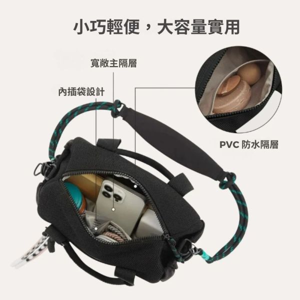 【美國Bagsmart】輕量迷你手提包5.5L 行李包 運動包 輕巧容量 多隔層 運動包 可掛瑜珈墊 防水PVC 