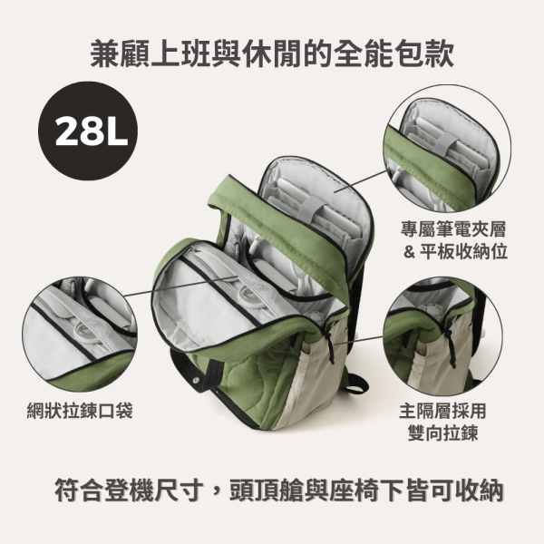 【美國Bagsmart】防潑水機能後背包 28L 防盜背包 原廠保固 旅行背包 後背包 登山背包 大容量背包 