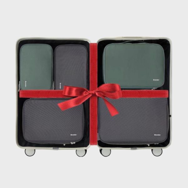 【韓國Branden】二代 超抗壓旅行壓縮袋「綠色混色」S+S+M+M+L 五件組 壓縮收納袋 壓縮袋 收納袋 旅行收納袋 