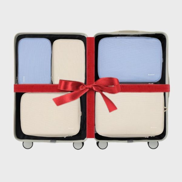 【韓國Branden】二代 超抗壓旅行壓縮袋「藍色混色」S+S+M+M+L 五件組 壓縮收納袋 壓縮袋 收納袋 旅行收納袋 