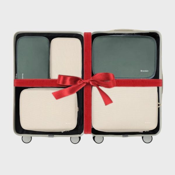 【韓國Branden】二代 超抗壓旅行壓縮袋「綠色混色」S+S+M+M+L 五件組 壓縮收納袋 壓縮袋 收納袋 旅行收納袋 