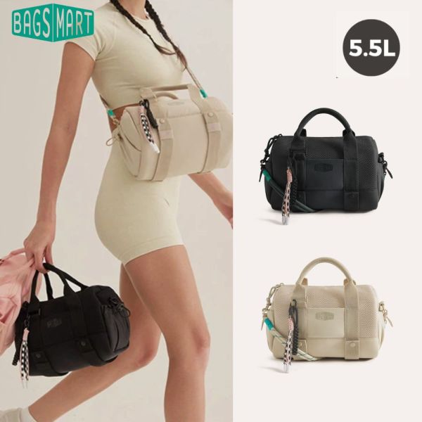 【美國Bagsmart】輕量迷你手提包5.5L 行李包 運動包 輕巧容量 多隔層 運動包 可掛瑜珈墊 防水PVC 