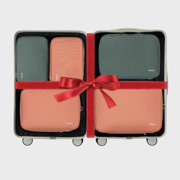 【韓國Branden】二代 超抗壓旅行壓縮袋「綠色混色」S+S+M+M+L 五件組 壓縮收納袋 壓縮袋 收納袋 旅行收納袋 