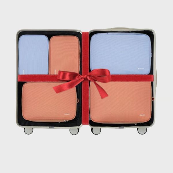 【韓國Branden】二代 超抗壓旅行壓縮袋「藍色混色」S+S+M+M+L 五件組 壓縮收納袋 壓縮袋 收納袋 旅行收納袋 