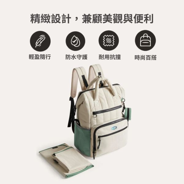 【美國Bagsmart】多功能育兒包 25L 媽媽包 後背包 輕巧容量 多隔層 育嬰用品 尿布墊 防水衣物袋 