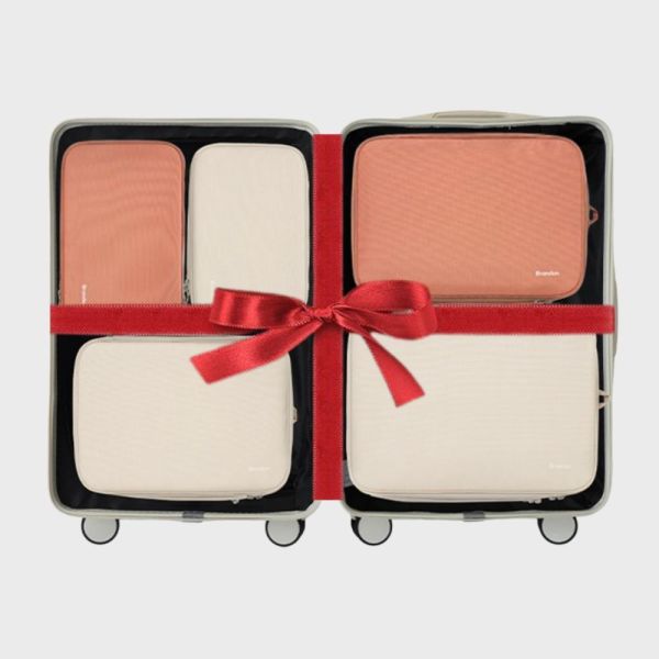 【韓國Branden】二代 超抗壓旅行壓縮袋「粉色混色」 S+S+M+M+L 五件組 壓縮收納袋 壓縮袋 收納袋 旅行收納袋 