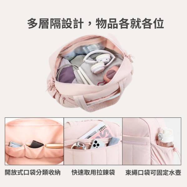 【美國Bagsmart】輕量蓬鬆行李袋 23L 托特包 出差通勤 工作包 防潑水材質 購物袋 出國登機 