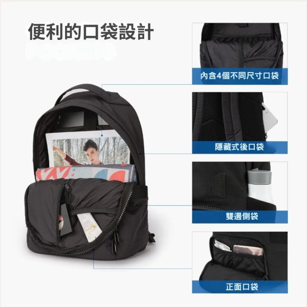 【Bagsmart】輕量多功能電腦背包 雙肩背包 防盜背包 防水電腦包 學生背包 14吋電腦包 