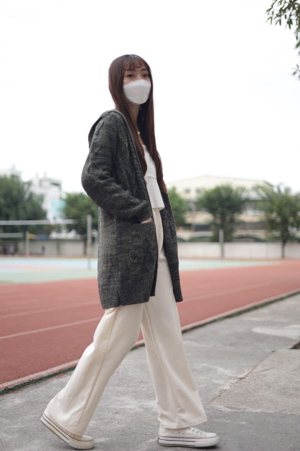 長版連帽雙口袋外套 