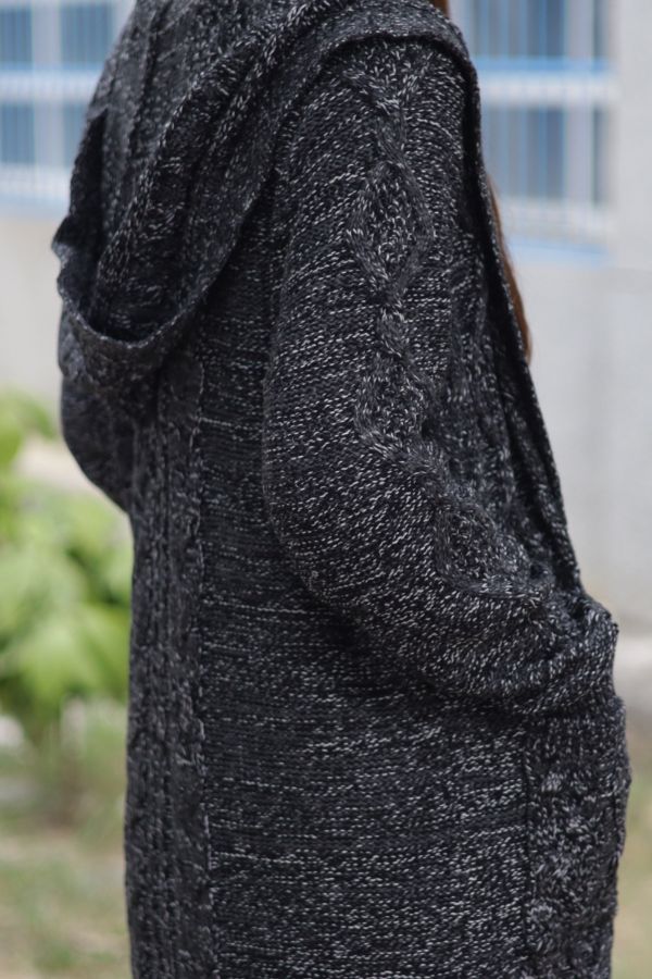 長版連帽雙口袋外套 