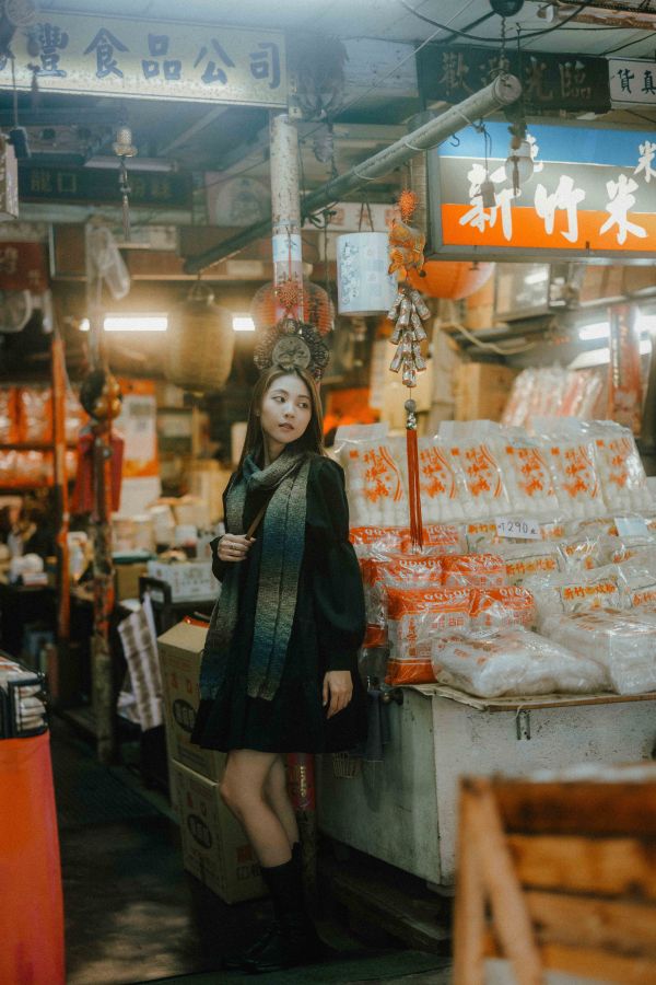 厚磅混色麻花圍巾 