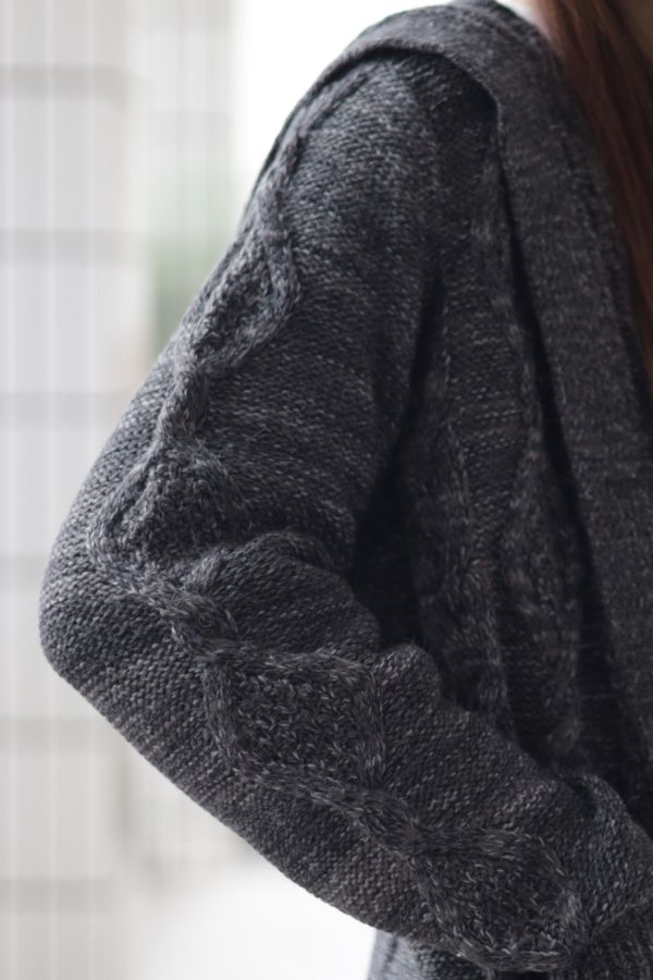 長版連帽雙口袋外套 