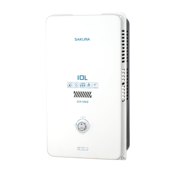 櫻花 GH-1005 10L 屋外型熱水器（含基本安裝） 櫻花瓦斯熱水器,GH-1005,10L屋外熱水器,小家庭熱水器,贈基本安裝,熱水器推薦,推薦家廚具