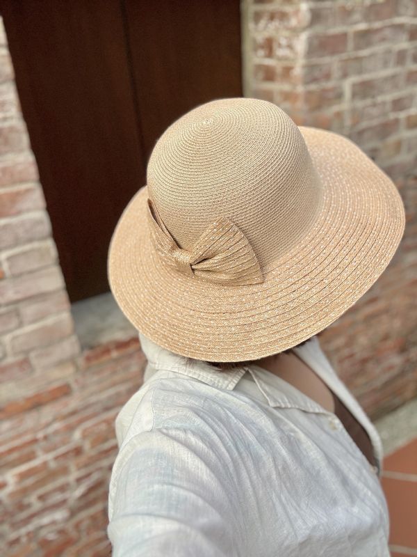 細麻日本和紙淑女草帽 麻,夏日,海灘,和紙,淑女帽,草帽