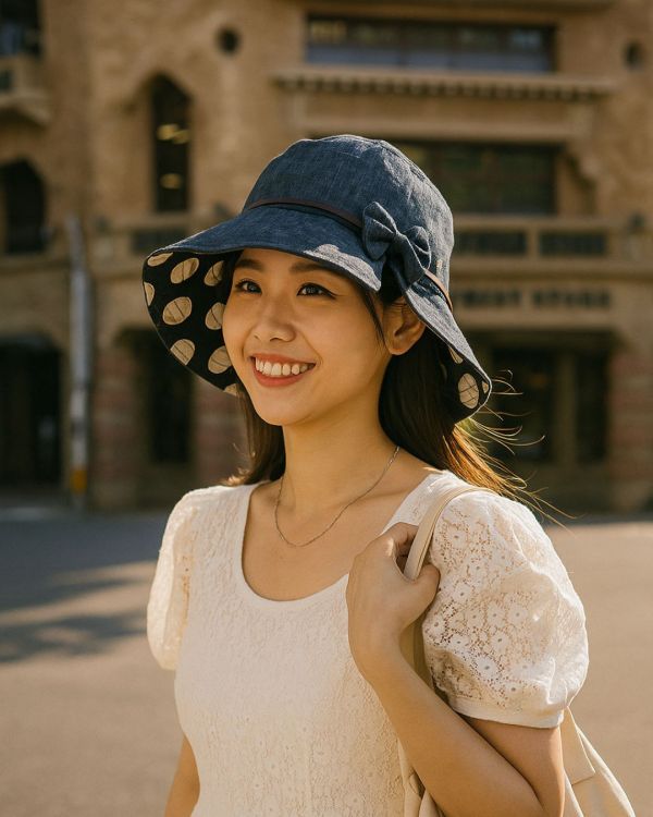 淑女蝴蝶帽 蝴蝶帽,淑女帽,台灣製造帽子,優雅帽款,La Yoo 帽子,氣質帽,百搭帽,街拍帽,春夏帽,手工帽